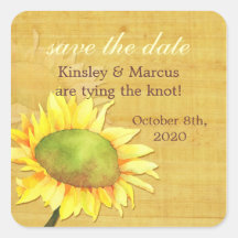 Papyrus Sunflower Cute Autumn Wedding Stickers
