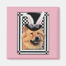 Pâques - un certain lapin vous aime - bouffe de bo aimants pour réfrigérateur
