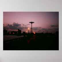 Parachute Jump, Coney Island at Sunset, All Sizes Poster