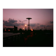 Parachute Jump, Coney Island at Sunset Post Card