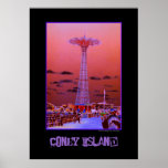 Parachute Jump Psychedelic Poster
