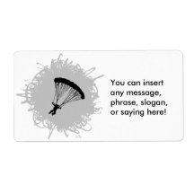 Parachuting Scribble Style Shipping Labels
