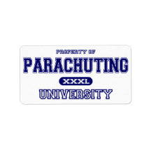 Parachuting University Address Labels
