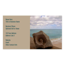 Paradis de plage de coquillage cartes de visite personnelles