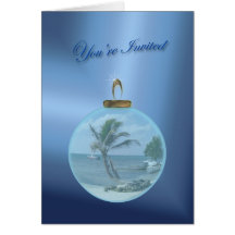 Paradise Beach Holiday Invitation Greeting Cards