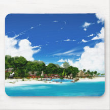 paradise beach mouse pad