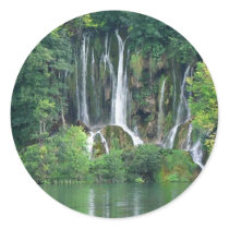 Paradise Falls Round Stickers
