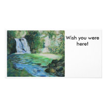 Paradise Falls, Wish you were here! Photo Card Template