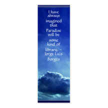 Paradise is a Library Mini Bookmark Business Card