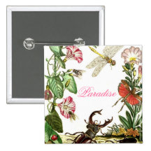 Paradise Pinback Buttons