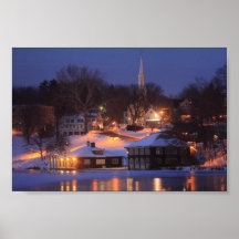 Paradise Pond Smith College Winter Evening Posters