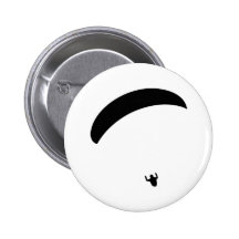 paragliding black icon pin