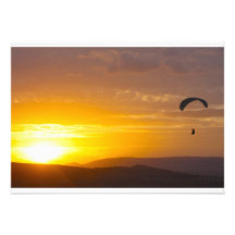Paragliding on the sunset personalized announcements