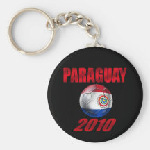 Paraguay 2010 logo flag La Albirroja Ball Key Chains