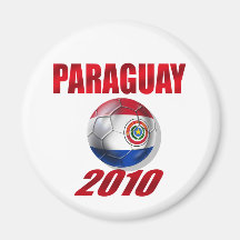 Paraguay 2010 logo flag La Albirroja Ball Fridge Magnet