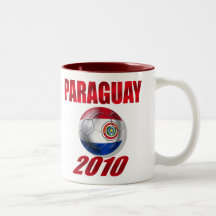 Paraguay 2010 logo flag La Albirroja Ball Mugs