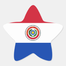 Paraguay flag star stickers