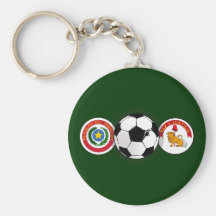 Paraguay soccer badges soccer ball gifts keychain