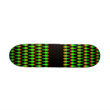 Parakeet Bird Pattern on Black. Skate Board Deck