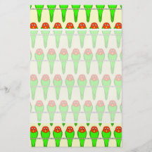 Parakeet Birds Pattern. Flyer