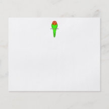 Parakeet Cartoon. Bird on a perch. Flyers