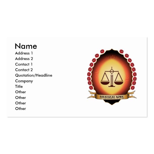 Paralegal Work Mandorla Business Card Templates