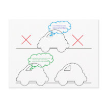Parallel Parking Diagram Post Card