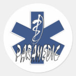 Paramedic Action Round Stickers