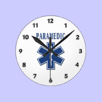 Paramedic Blue Star of Life wall clocks