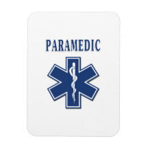 Paramedic Blue Star of Life Rectangle Magnets
