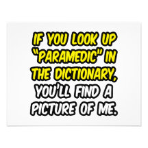 Paramedic In Dictionary...My Picture Personalized Announcement