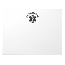 Paramedic Logo Theme Note Pads
