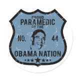Paramedic Obama Nation Round Sticker