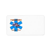 Paramedic Saving Lives Labels