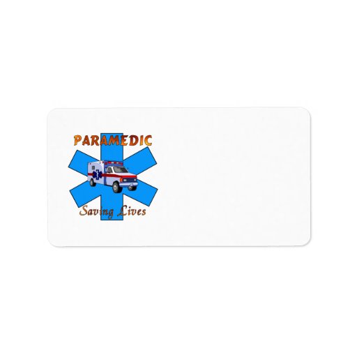Paramedic Saving Lives Labels