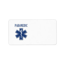 Paramedic Star of Life Personalized Address Labels