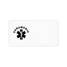 Paramedic Theme Personalized Address Labels