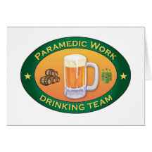 Paramedic Work Drinking Team Cards