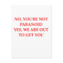 PARANOID POST CARD
