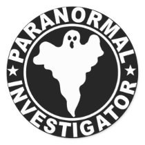 Paranormal Investigator Logo Decal Round Stickers