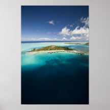 Parasailing over the beautiful lagoon of Bora Print