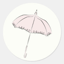 Parasol rose adhésif
