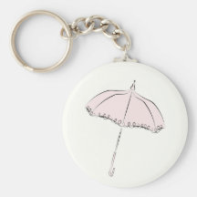 Parasol rose porte-clé