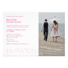 Parasol wedding invitation