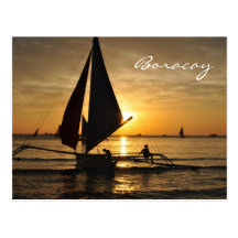 Paraw Sailboat in Boracay Postcard