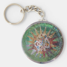Parc Guell Green Mosaic Key Chains