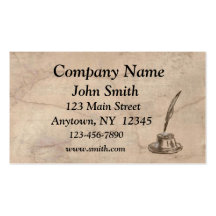 Parchment Inkwell Business Card