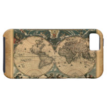 Parchment Old Style World Map iPhone 5 Case