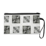 Parchment Pattern Wristlet Clutch