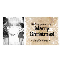 Parchment Photo Christmas Card Custom Photo Card